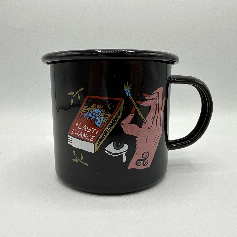 Taza esmaltada Octopied Mind Destined To Deception negra 12 OZ ¡NUEVA!  Foto 1 de 4