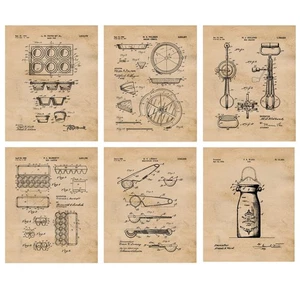 Classic Cake Pastry Bake Cook Tools Patent Prints 6 (8x10) for Home Work Office - Picture 1 of 12