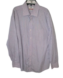 Croft & Barrow Classic Fit lila kariertes Langarm Hemd Herren 34/35 - Bild 1 von 6