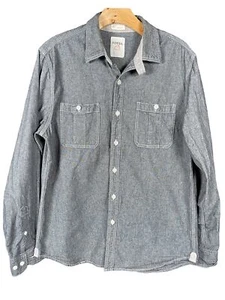 Fossil Gray Vintage Fit Chambray Button Down Shirt Men’s Size Large - Picture 1 of 6