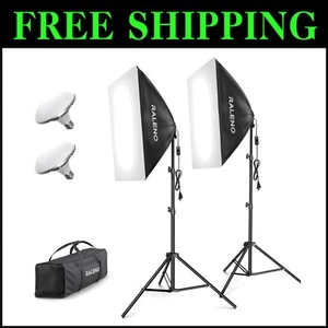 20X28-Inch Softbox Lighting Kit with 50W LED Bulbs for Professional Photography - Picture 1 of 10