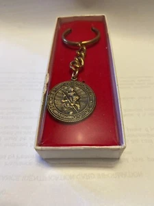 But Rage St. Christopher Gold Tone "Be My Guide" Keychain (New In Box) - Picture 1 of 5