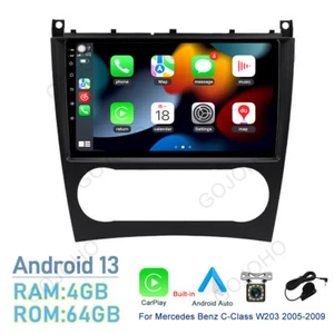 Android 13 For Mercedes Benz C-Class W203 2005-09 Car Stereo Radio Carplay 4+64G - Picture 1 of 21