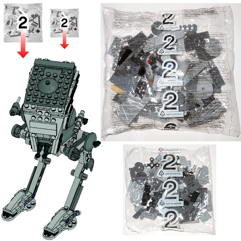 LEGO 8038 The Battle of Endor: AT-ST build only (NEW SEALED BAGS) Star Wars ROTJ - Image 1 of 4