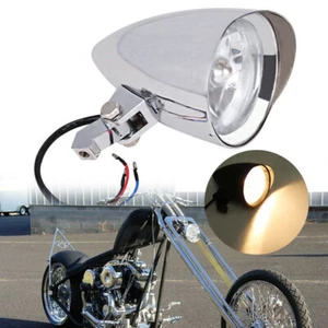 Faro de bala para visera de motocicleta de 4,5"" para Harley Bobber Chopper personalizado EE. UU. - Imagen 1 de 12