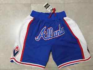 New Atlanta Braves Major League Baseball Men's blue pocket Baseball shorts S-XXL