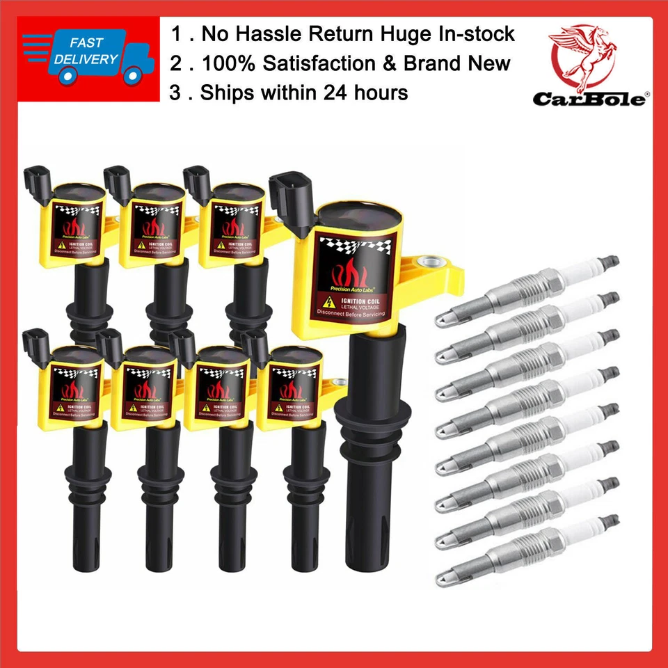 8x Bobinas de encendido DG511 y bujías para Ford F150 F250 6,8 L 5,4 L 2004-2010 Foto 1 de 4