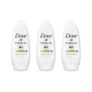 OW Dove Invisible Dry Anti White & Yellow Stain Roll on Antiperspirant *3 Pack* - Picture 1 of 1