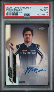 2020 Topps Chrome F1 Pedro Piquet AUTO PSA 8 - Picture 1 of 2