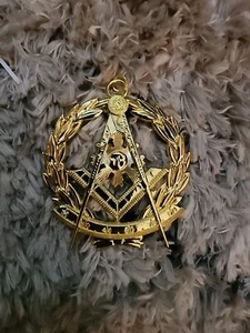 Masonic Collar Grand Past Master Jewel Gold Freemason Mason GPM - Picture 1 of 3