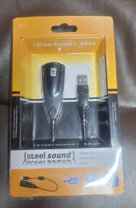 Black Steel Series USB 2.0 5H CH V2 7.1 Sound Card For Desktop or Laptop - Picture 1 of 2