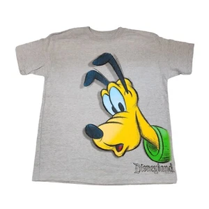 Walt Disney World Pluto T-Shirt Kids L Large Boys Unisex Gray Preshrunk Cotton - Picture 1 of 5