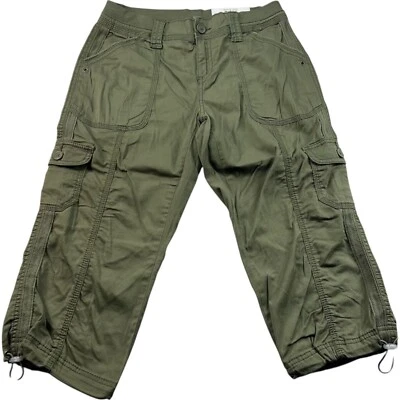 Style & Co Capri Pants Womens  Size 2 Petite 2P Green Pockets Stretch New - Image 1 of 4