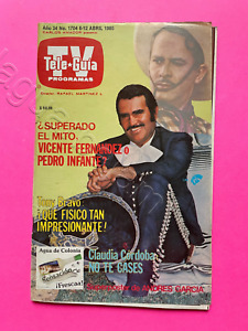 Mexican Mexico TV Tele Guia Guide Programas Vicente Fernandez #1704 1985