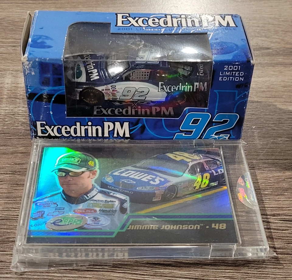 2003 eTOPPS JIMMIE JOHNSON ROOKIE CARD/2001 RACING CHAMPIONS ROOKIE CAR 1:64 - Image 1 of 4
