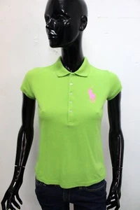 Polo Ralph Lauren Donna Taglia S Verde Cotone T-Shirt Maglia Woman Manica Corta - Imagen 1 de 14