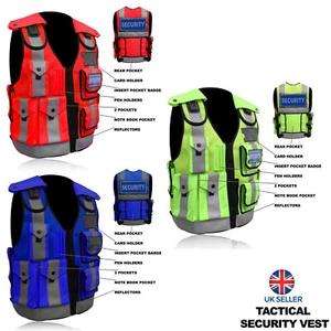 SECURITY VEST HI VIZ TACTICAL VEST DOG HANDLER VEST HI VISIBILITY - Foto 1 di 4