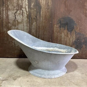 Alte Sitzwanne Sitzbadewanne Zinkwanne Waschwanne Wanne wasserdicht / H50 B60 cm - Bild 1 von 12