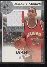 BORIS DIAW 2003-04 SP AUTHENTIC  ROOKIE AUTHENTIC FABRICS JERSEY #BD-J   /150 