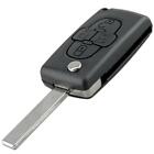 4 Button Remote Key Fob ID46 and HU83 Blade Flip Fit for Peugeot 1007 Citroen C8