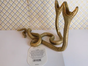 Threshold Gold Aluminum Double Snake Candleholders-NEW - Picture 1 of 5