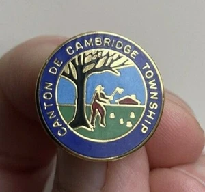 Ontario Canton Cambridge Township Tree Barn Farming Harvest Canada Hat Lapel Pin - Bild 1 von 12