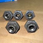 BLACK MALLEABLE IRON PIPE UNION 3/8" THREAD  ** LOT OF 5 **