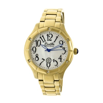 Bertha Jaclyn MOP Dial Gold-tone Ladies Watch-Swiss Movement-NEEDS NEW BATTERY - Image 1 of 4