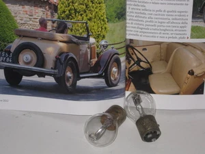 FIAT SAFAF 6 CV ROADSTER DEL 32 LAMPADE 12V 45/40 W 2 LUCE 3 PIEDINI 2 PZ - Picture 1 of 1