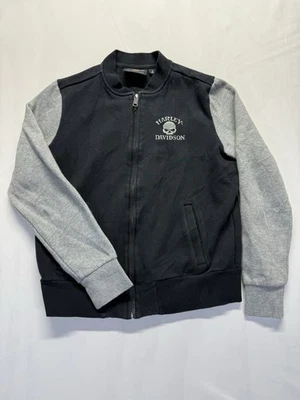 Jaqueta Harley-Davidson Skull zíper completo S preta cinza mangas zíper completo roupas de motor - Imagem 1 de 4