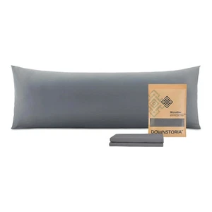 Funda de almohada corporal, funda de almohada larga de microfibra ultra suave, 20x54 pulgadas (gris oscuro) - Imagen 1 de 2