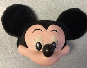Vintage Disneyland Mickey Mouse Hat 1980s USA MADE Plastic 3D Face Snap Back Cap - Picture 1 of 2