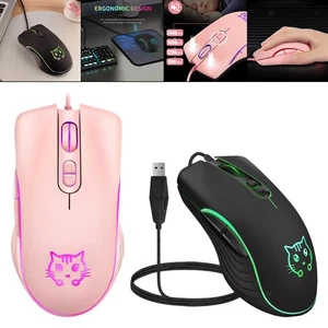 Ergonomic Wired Gaming Mouse Silent PC Laptop Optical Mice 6 Button - Picture 1 of 15