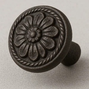 Lujo 6 piezas Floral Hierro Fundido Cajón 6 Piezas Perilla Tirador | Perilla Decorativa de Gabinete - Imagen 1 de 5