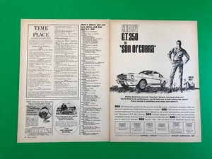 1967 FORD SHELBY MUSTANG GT 350 500 ORIGINAL VINTAGE PRINT AD ADVERTISEMENT A - Picture 1 of 1