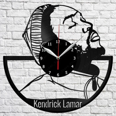 Kendrick Lamar Vinyl Record Wall Clock Home Fan Art Decor 12'' 30 cm 5521