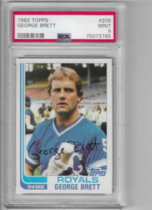 1982 Topps George Brett #200 PSA 9 Mint Baseball Card.