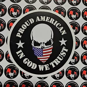 Adesivo Proud American In God We Trust decalcomania 3,5 pollici - Foto 1 di 1