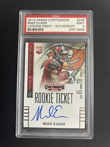 Mike Evans 2014 Contenders Looking Right Sp autógrafo automático #236 PSA 9 - Imagen 1 de 2