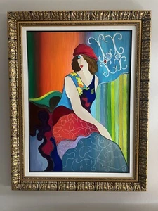 Itzchak Tarkay Colorful Pose 2006 - Hand Embellished Serigraph With Cert Of Auth - Picture 1 of 7