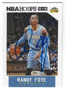 RANDY FOYE DENVER NUGGETS SIGNED CARD CLIPPERS JAZZ THUNDER NETS TIMBERWOLVES - Picture 1 of 1