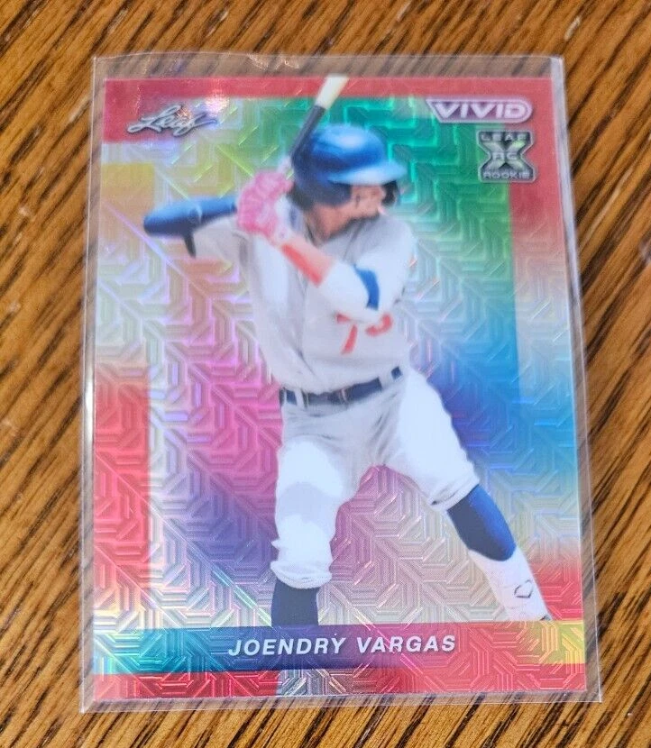 Joendry Vargas -2023 Leaf Vivid Rookie Red Mojo #/8 No.74 - Dodgers - Image 1 of 3