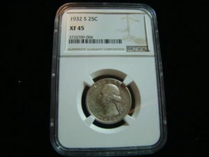 1932-S Washington Silver Quarter NGC Graded XF45 - Picture 1 of 1
