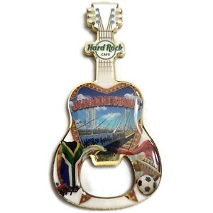 Hard Rock Johannesburg Guitar Magnet Bottle Opener South Africa Football Soccer