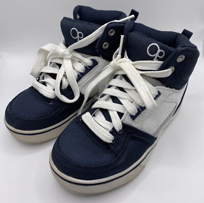 Girls/Boys sneakers, size 1 Youth, Ocean Pacific Navy Blue White, High Top Shoes - Image 1 of 4