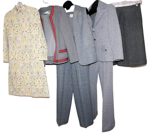 LOTE De Colección Mujer Ropa de Trabajo Años 60 70 Vaina Vestido Falda Trajes MOD Lana Oficina - Imagen 1 de 12