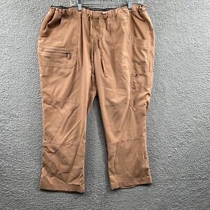 Koi Lite Womens Scrub Pants 2x Petite Brown Medical Uniform Slim Fit Stretch 721