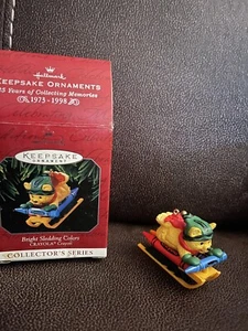 Hallmark Keepsake Ornament Crayola Bright Sledding Colors 1998 - Picture 1 of 2