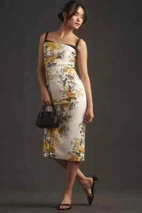 Anthropologie Maeve Sleeveless Square-Neck Column Midi Dress size 10 new nwt - Picture 1 of 14