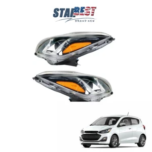 Right+Left Side Headlights w/o LED DRL For Chevrolet Spark 2019-2021 Halogen - Picture 1 of 12